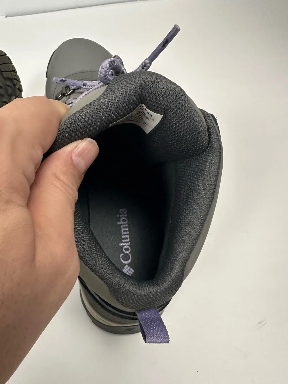 Columbia Yoncalla Mid Waterproof Hiking Boots Women’s 8.5 Gray Purple YL1090-008